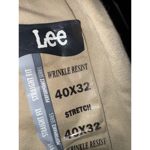 Brand New Lee Men's Size 40x32 Straight Fit Extreme Flex Chino Pants Ankle - Picture 13 of 14